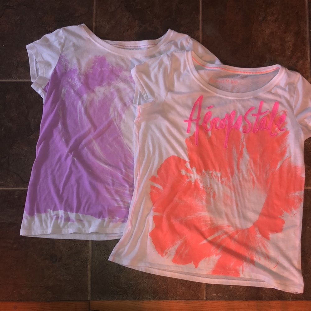 2 Aeropostale relaxed fit tees